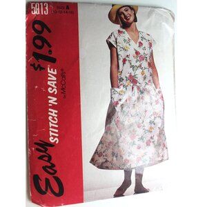 UNCUT McCall's 5913 Sewing Pattern for DRESS for sizes 10-16 from the year 1992